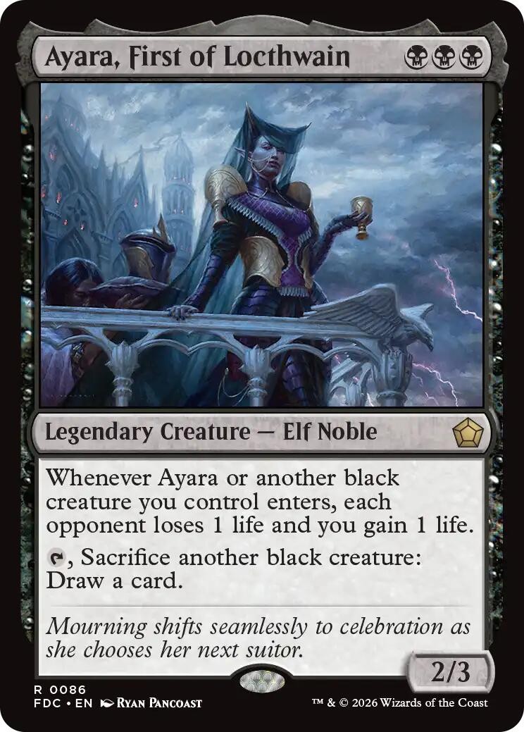 Ayara, First of Locthwain - 86 - NM - Commander: Foundations - MTG Ayara, First of Locthwain - 86 - NM - Commander: Foundations - MTG