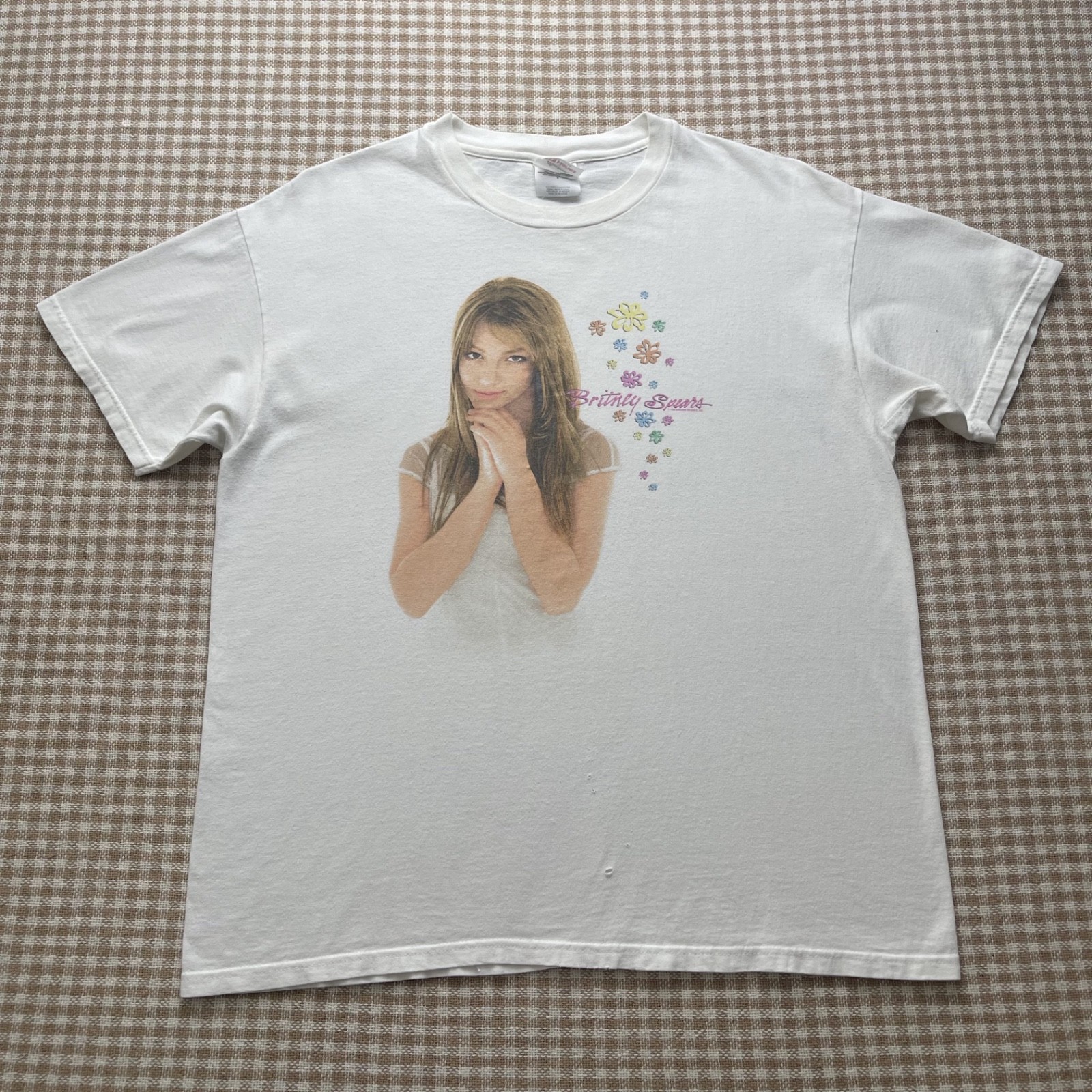 Vintage 1999 Britney Spears Baby One More Time Tour Shirt Mens L White 90s