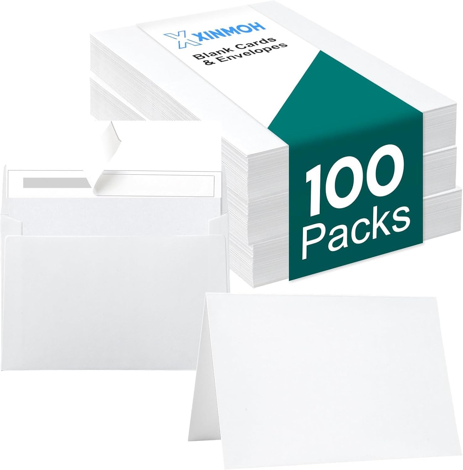 100 Pack White Blank Cards and Envelopes 4x6 Note Greeting Cards and Envelopes