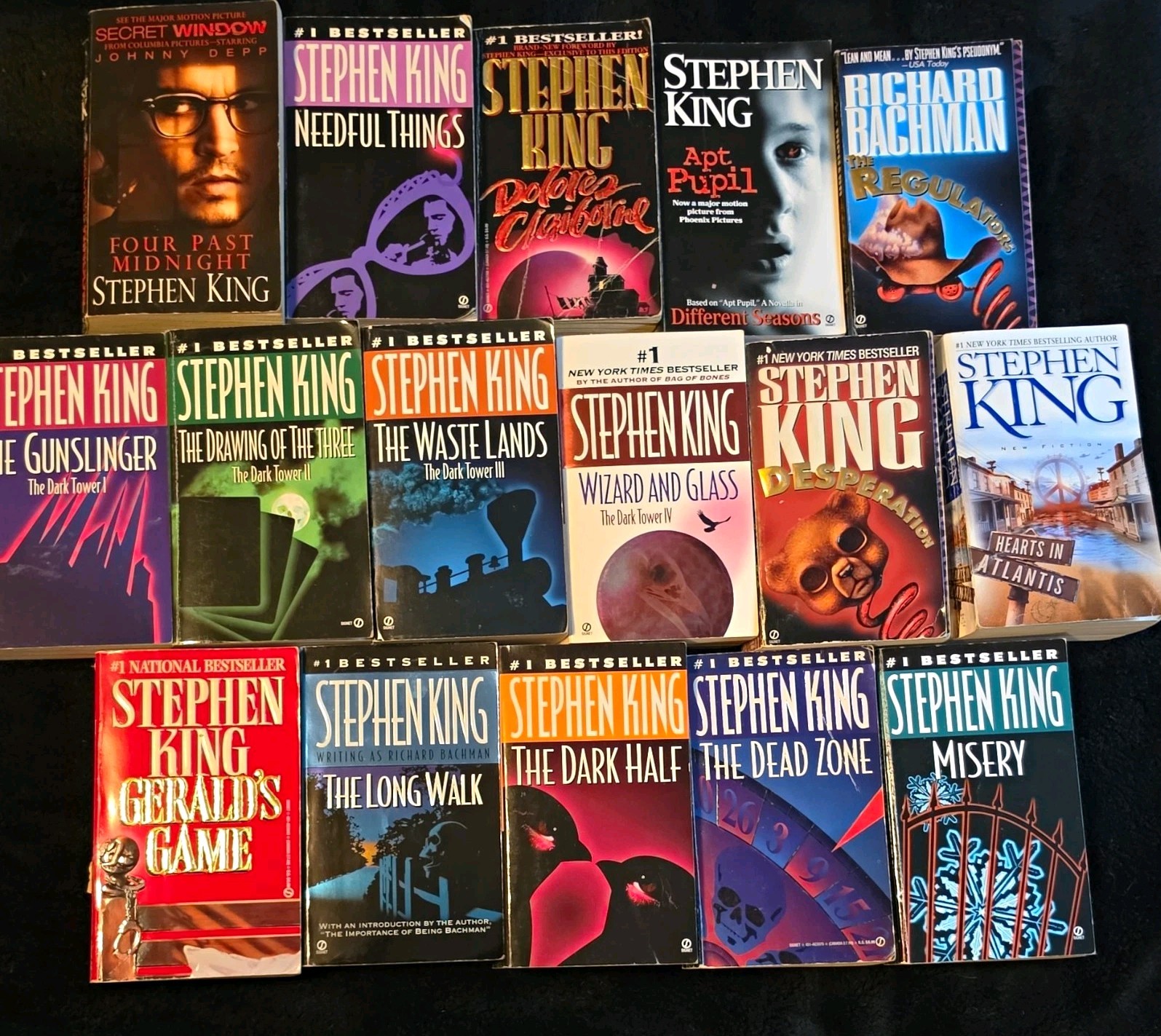 Vintage Stephen King Pb Starter Book Lot 16x Dark Tower I-IV Richard Bachman