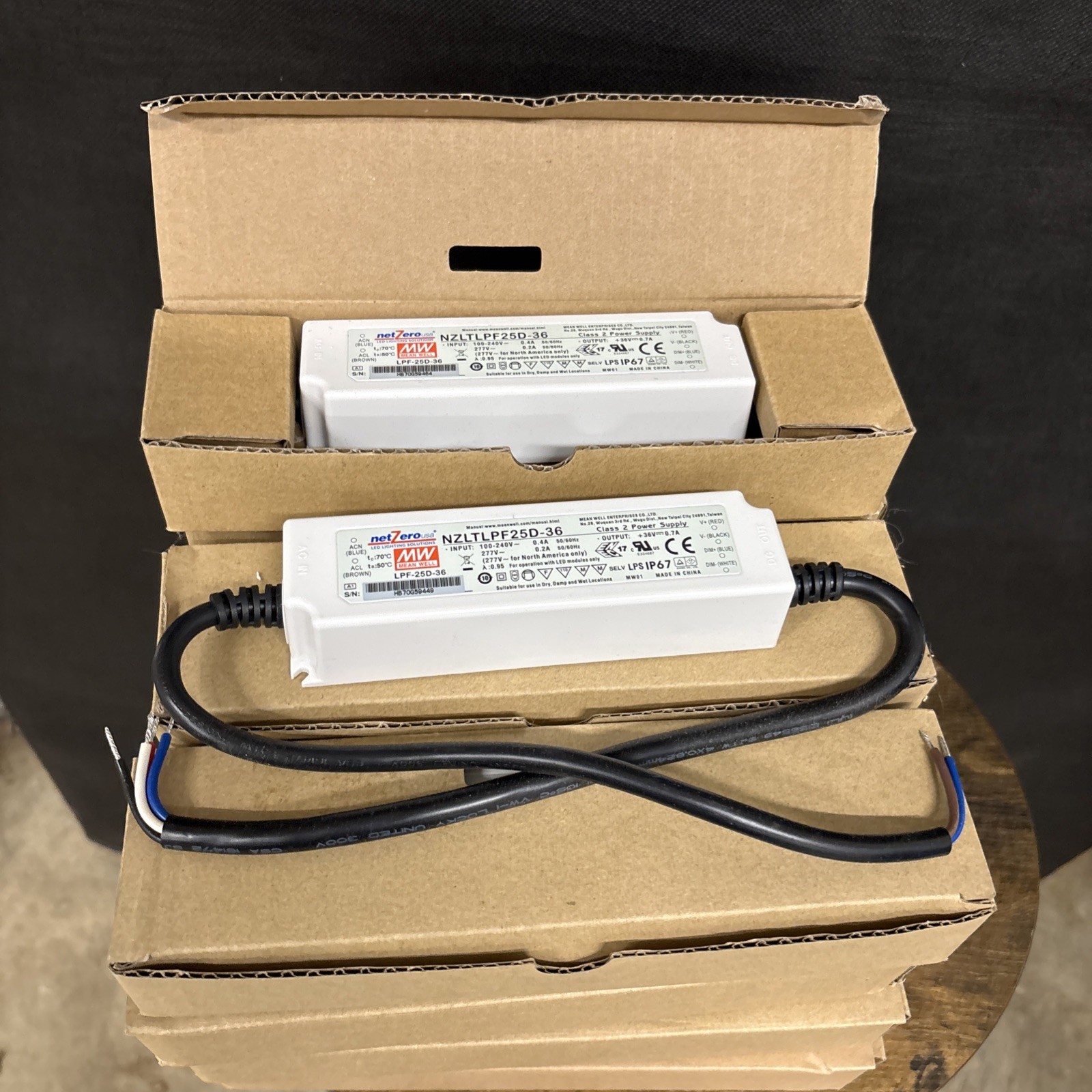 Mean Well LPF-25D-36 AC/DC LED Power Supply - Lot of 16 Mean Well LPF-25D-36 AC/DC LED Power Supply - Lot of 16