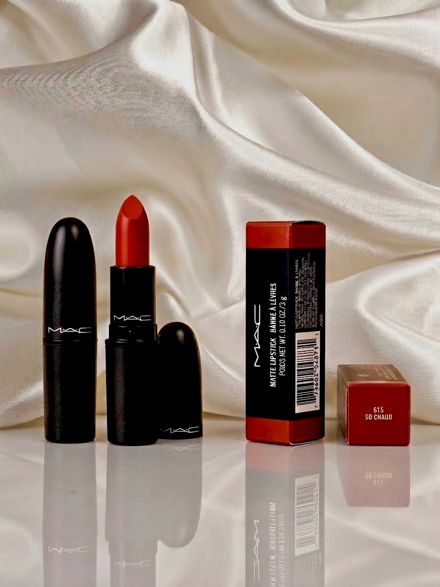 ⁠ ⁠ ⁠MAC Matte Lipstick 615 SO CHAUD Discontinued Original Formula NIB Sealed 3