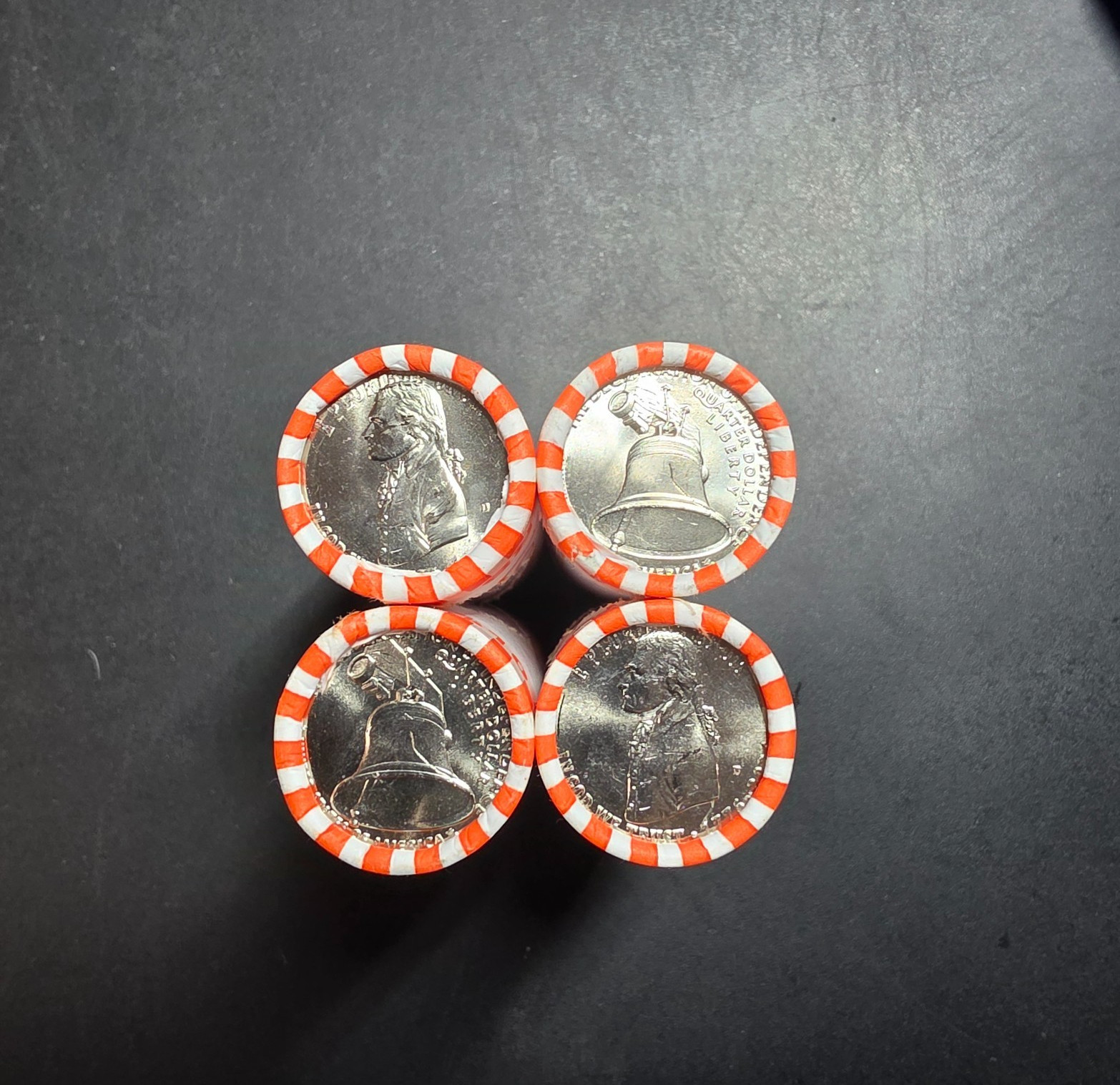 Five rolls of 2026-D Declaration of Independence Quarters UNC OBW Five rolls of 2026-D Declaration of Independence Quarters UNC OBW