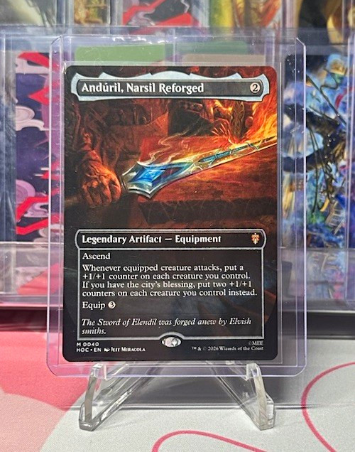 Magic: The Gathering -Anduril, Narsil Reforged (Borderless) - The Hobbit Magic: The Gathering -Anduril, Narsil Reforged (Borderless) - The Hobbit