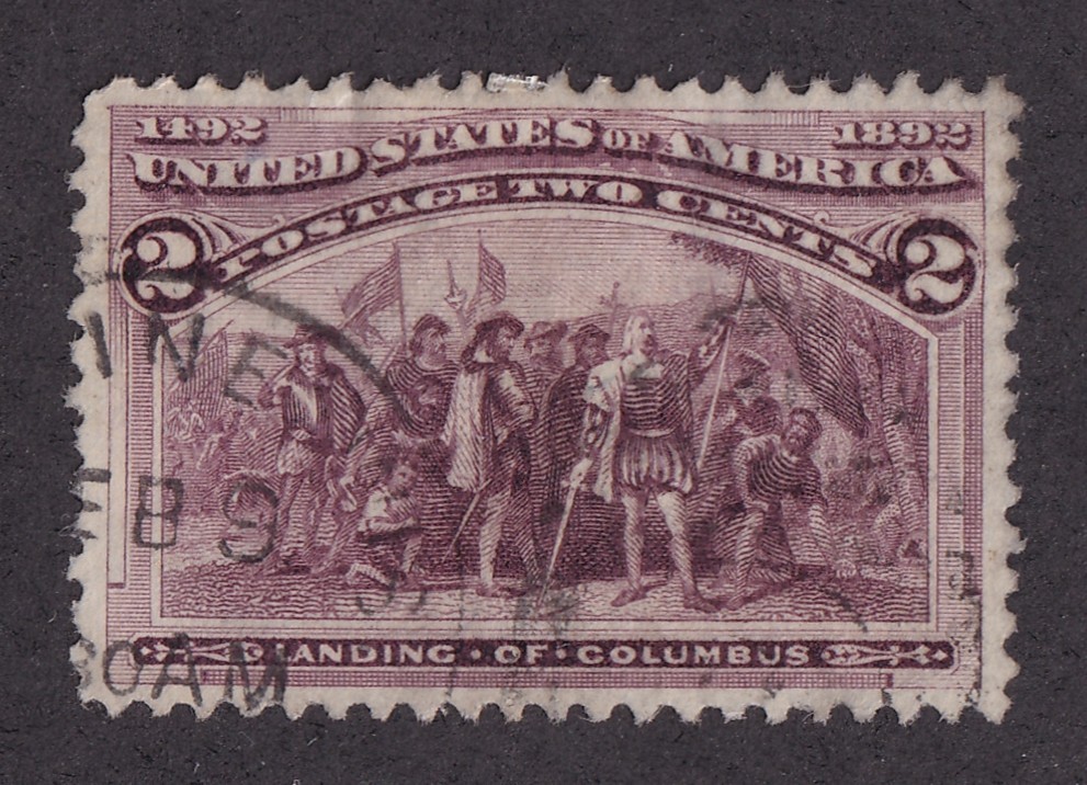 MATT\'S STAMPS US SCOTT #231 COLUMBIAN EXPO 2-CENT 1893 ISSUE XF-90 USED CV$32.50