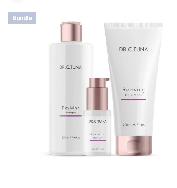 FARMASi Dr C Tuna Reviving Shampoo 7.6oz, Mask 6.7oz & Hair Oil 1oz w/ Capixyl