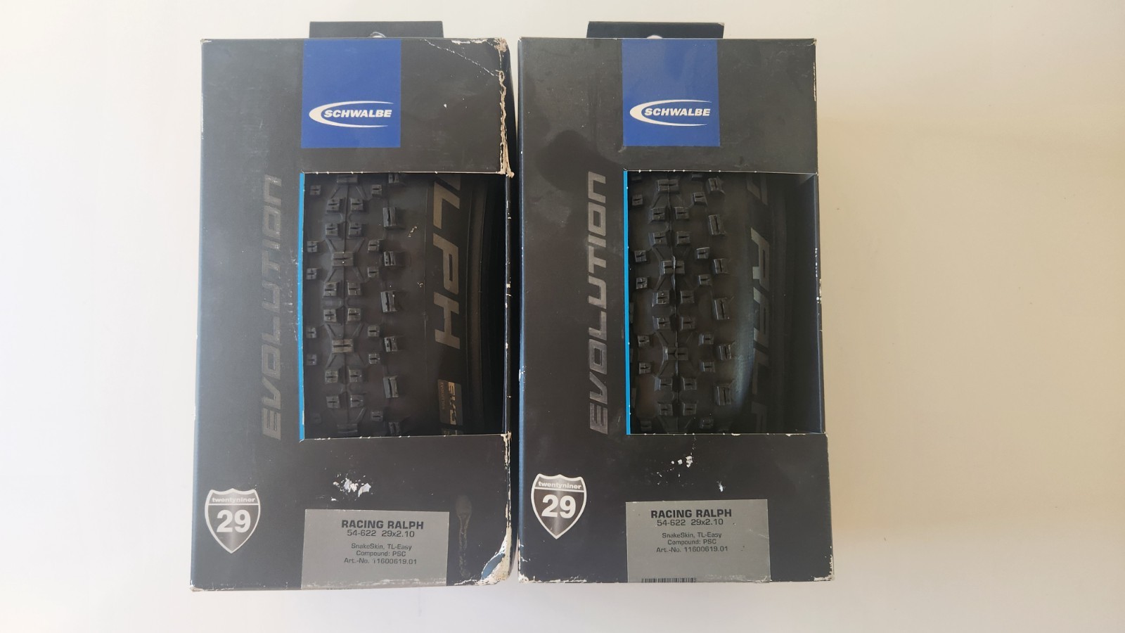 NEW (Two) Schwalbe Racing Ralph 29x2.10 Mtn Bike Tire, Snake Skin, Evolution, TR