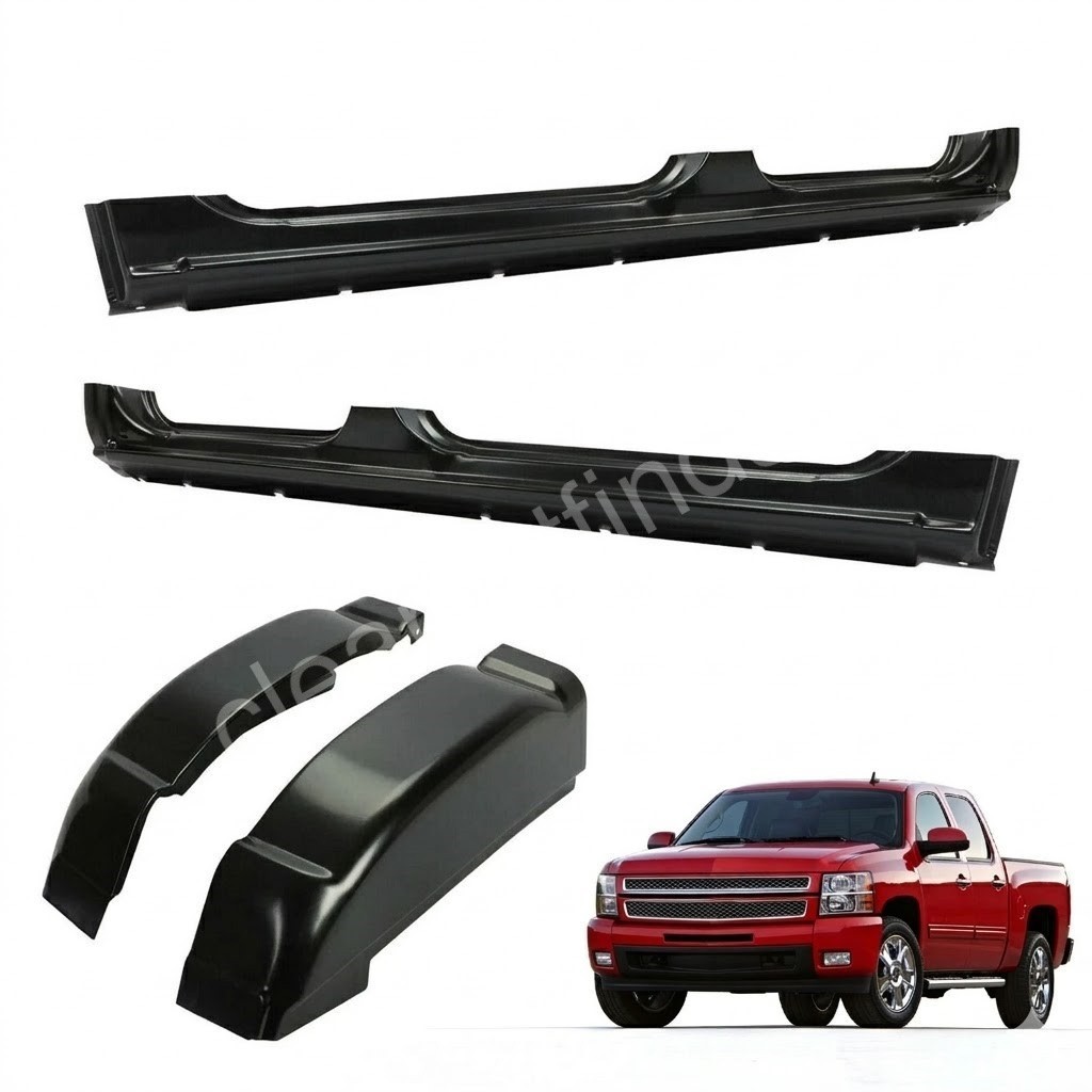 Fits 1999-2007 Chevy Silverado 1500 2500 Crew Cab Rocker Panels & Cab Corners