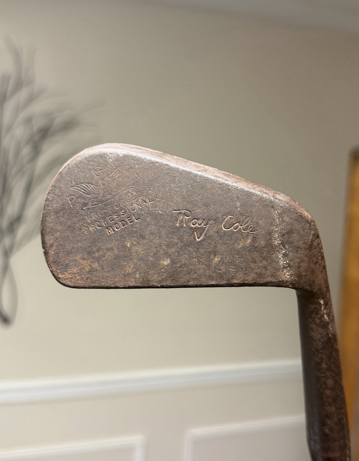 Vintage 1920s Kro-Flite PGA Ray Cole Professional Hickory Shaft Golf Club
