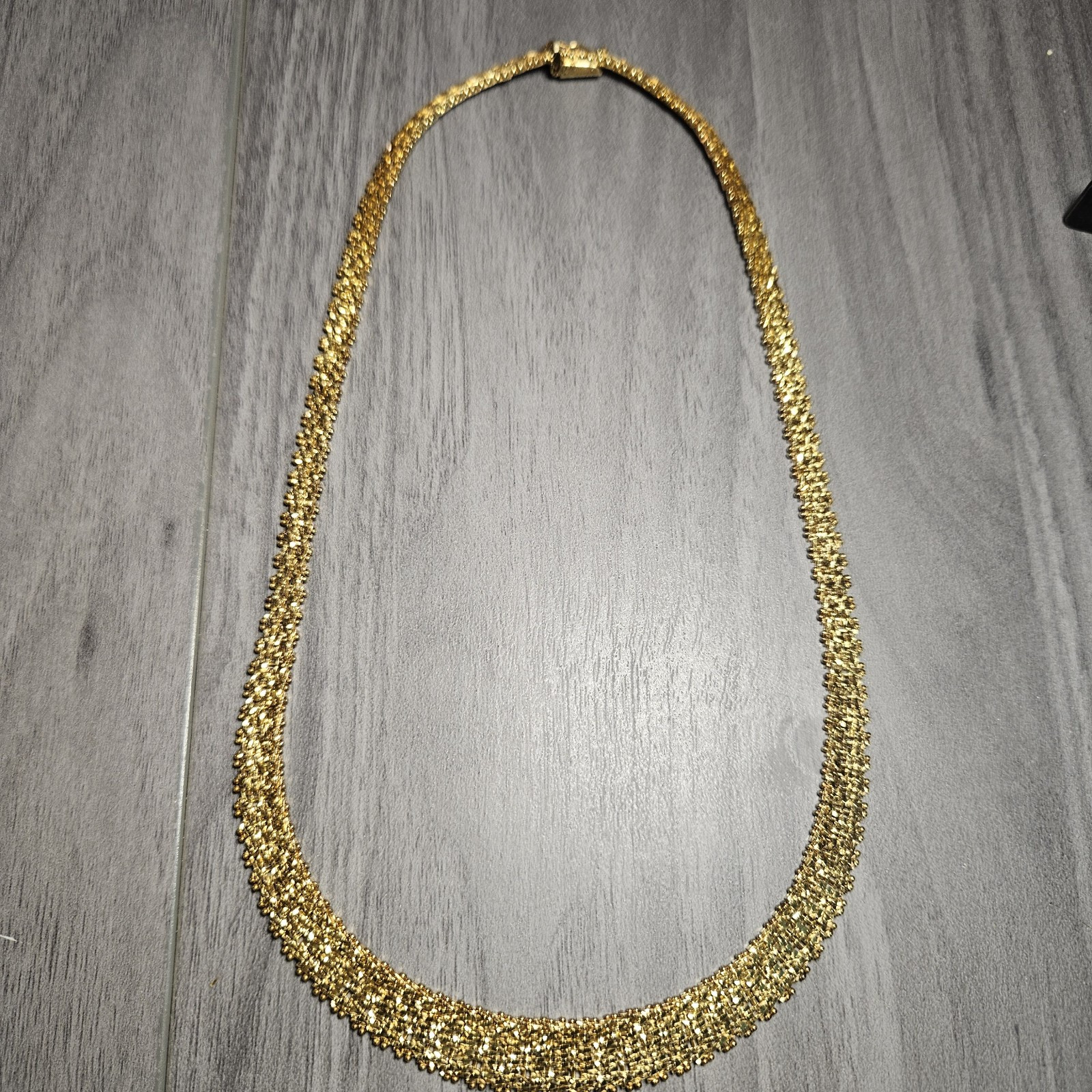 Vintage Veronese Graduated 18K Gold Plated 925 Italian Silver Necklace 17.5 in