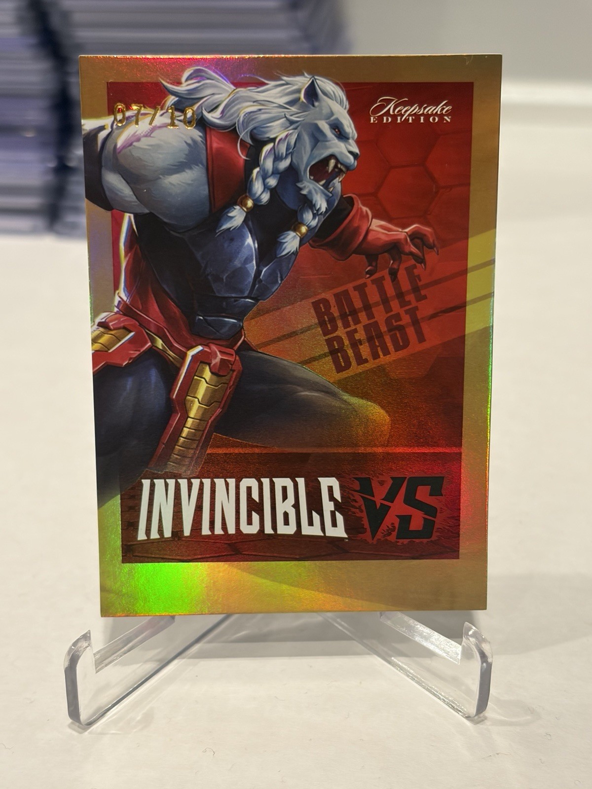 Keepsake Invincible VS Battle Beast ULTIMATE MOVE SSP Gold /10 #93 INSANE CHASE Keepsake Invincible VS Battle Beast ULTIMATE MOVE SSP Gold /10 #93 INSANE CHASE