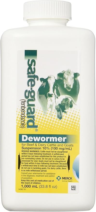Safe-Guard Fenbendazole Dewormer 1000ml Liquid 10% EXP 01/2027