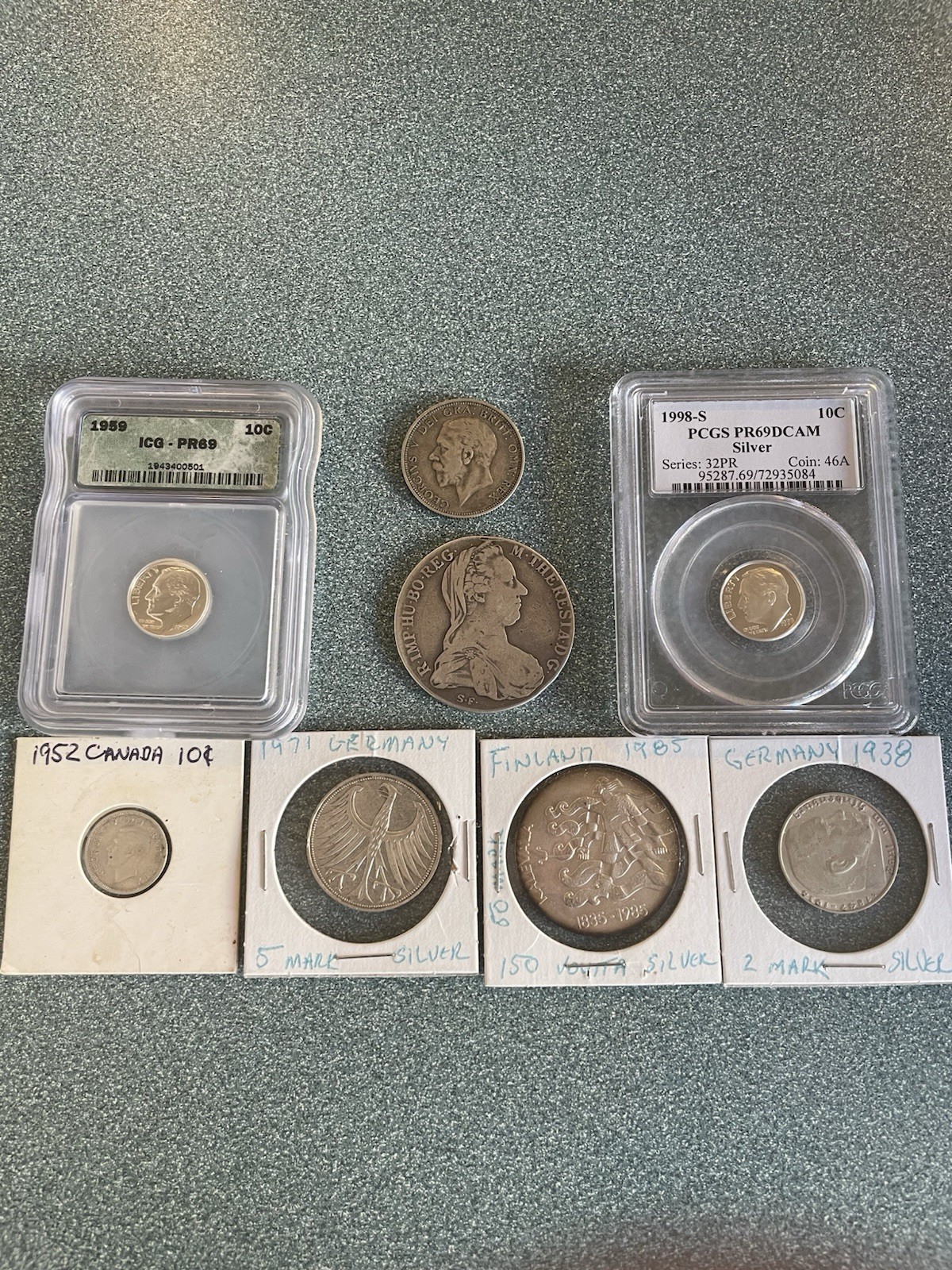 AMAZING SILVER COIN LOT U.S., AUSTRIA,UK,GERMANY, WEST GERMANY,FINLAND, CANADA