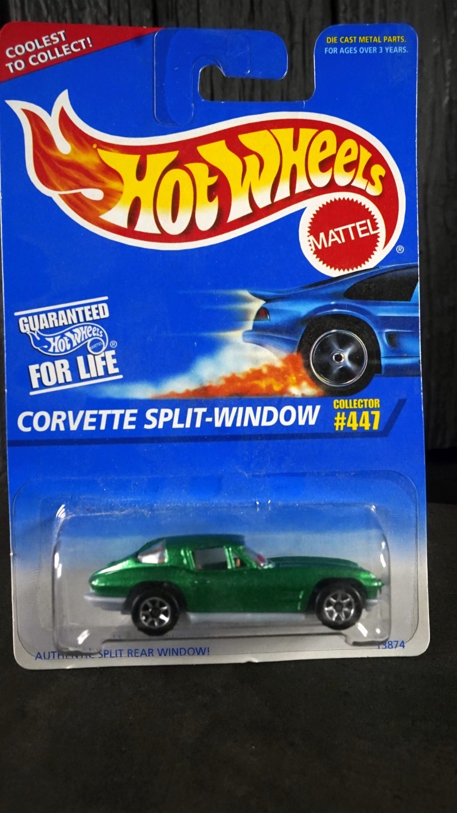 1996 Hot Wheels Corvette Split-Window Collector #441 Metallic Green Sealed