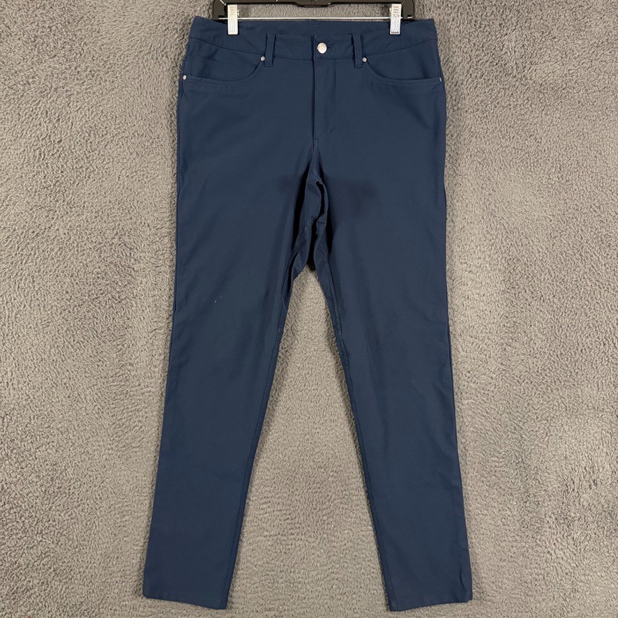 Lululemon ABC Pants Mens 32x31 Blue Slim Fit Warpstreme Stretch Athleisure Lululemon ABC Pants Mens 32x31 Blue Slim Fit Warpstreme Stretch Athleisure