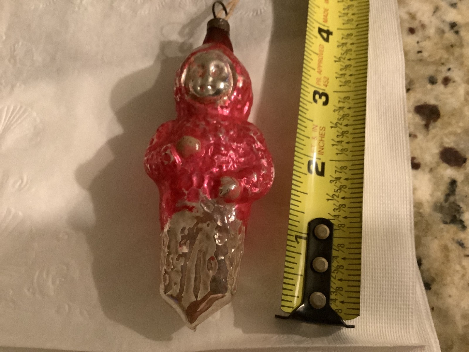 German Antique Glass Vintage Christmas Ornaments lot of 4 1920,s