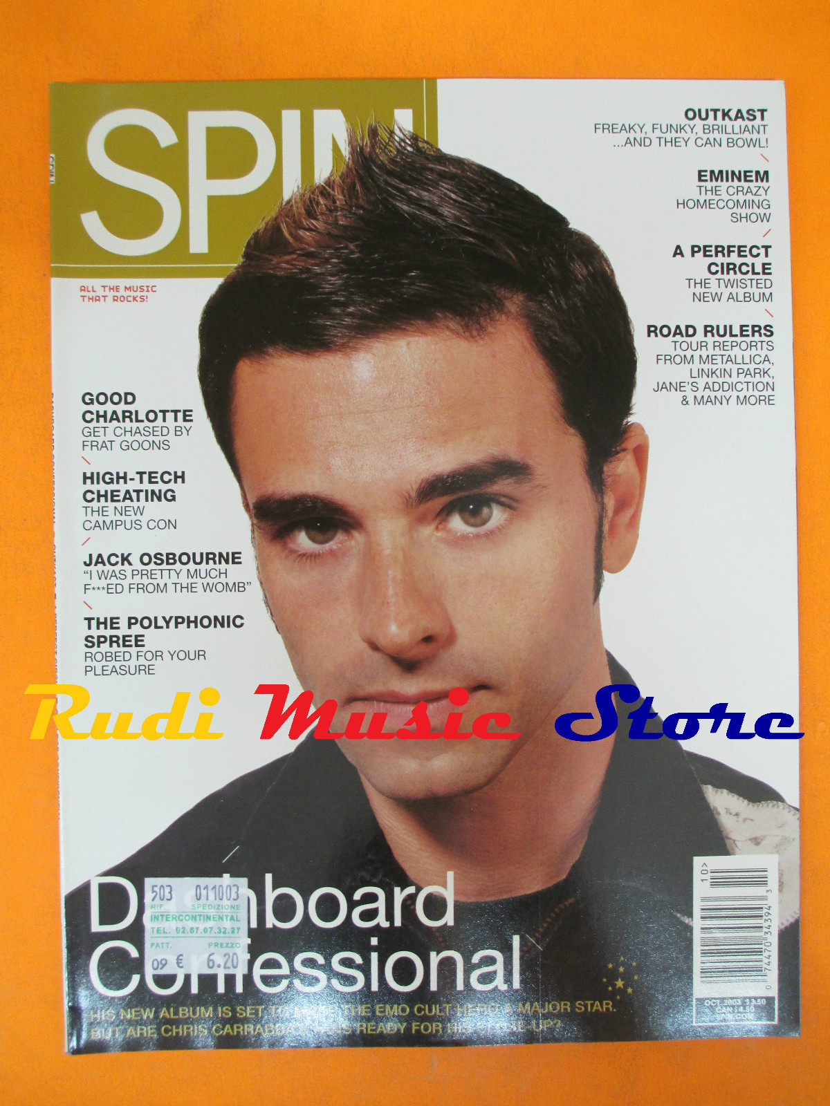 rivista SPIN Ottobre 2003 Dashboard Confessional Outkast A Perfect Circle No cd
