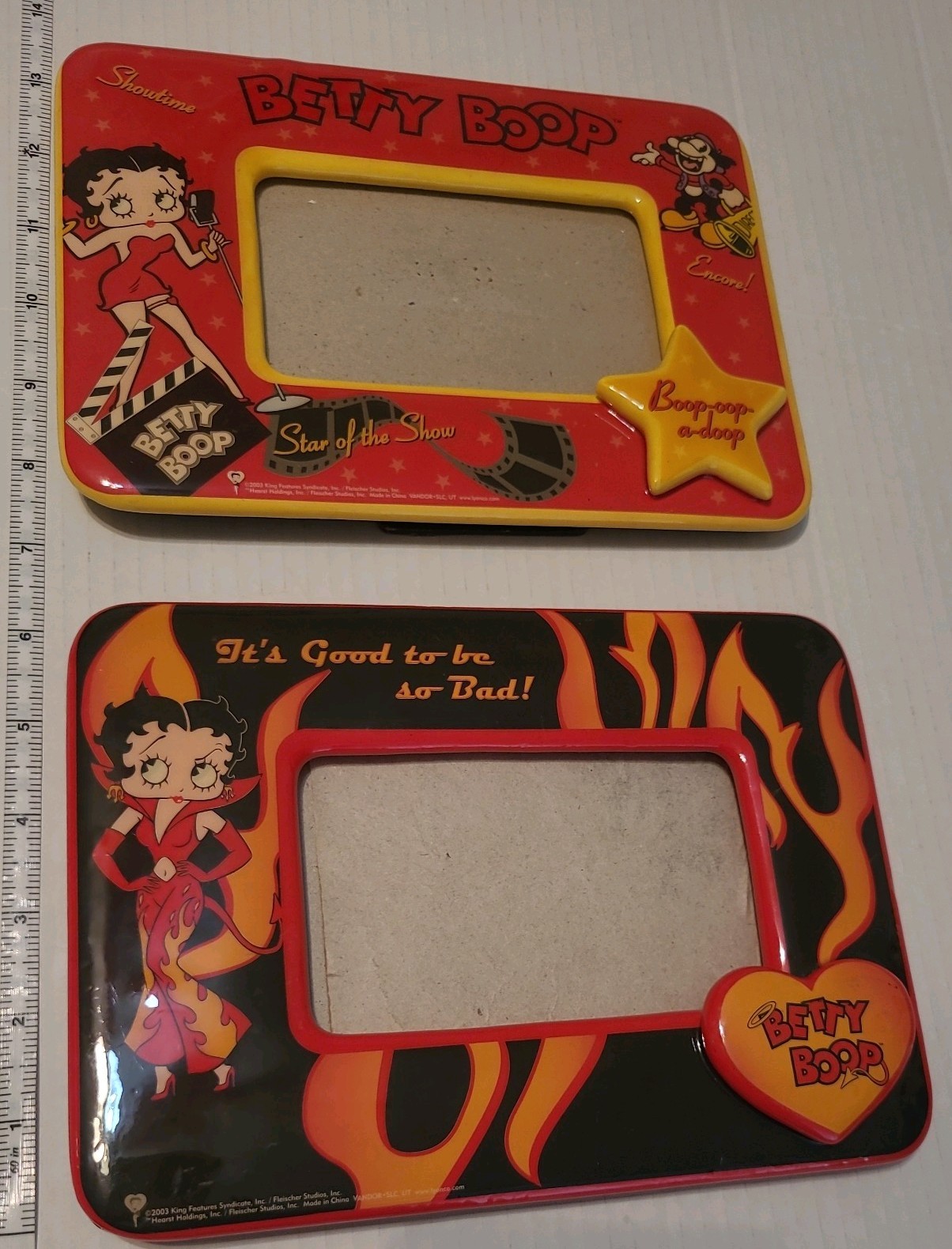  BETTY BOOP \'ITS GOOD TO BE SO BAD\' & Star of the Shows pic frames see details 