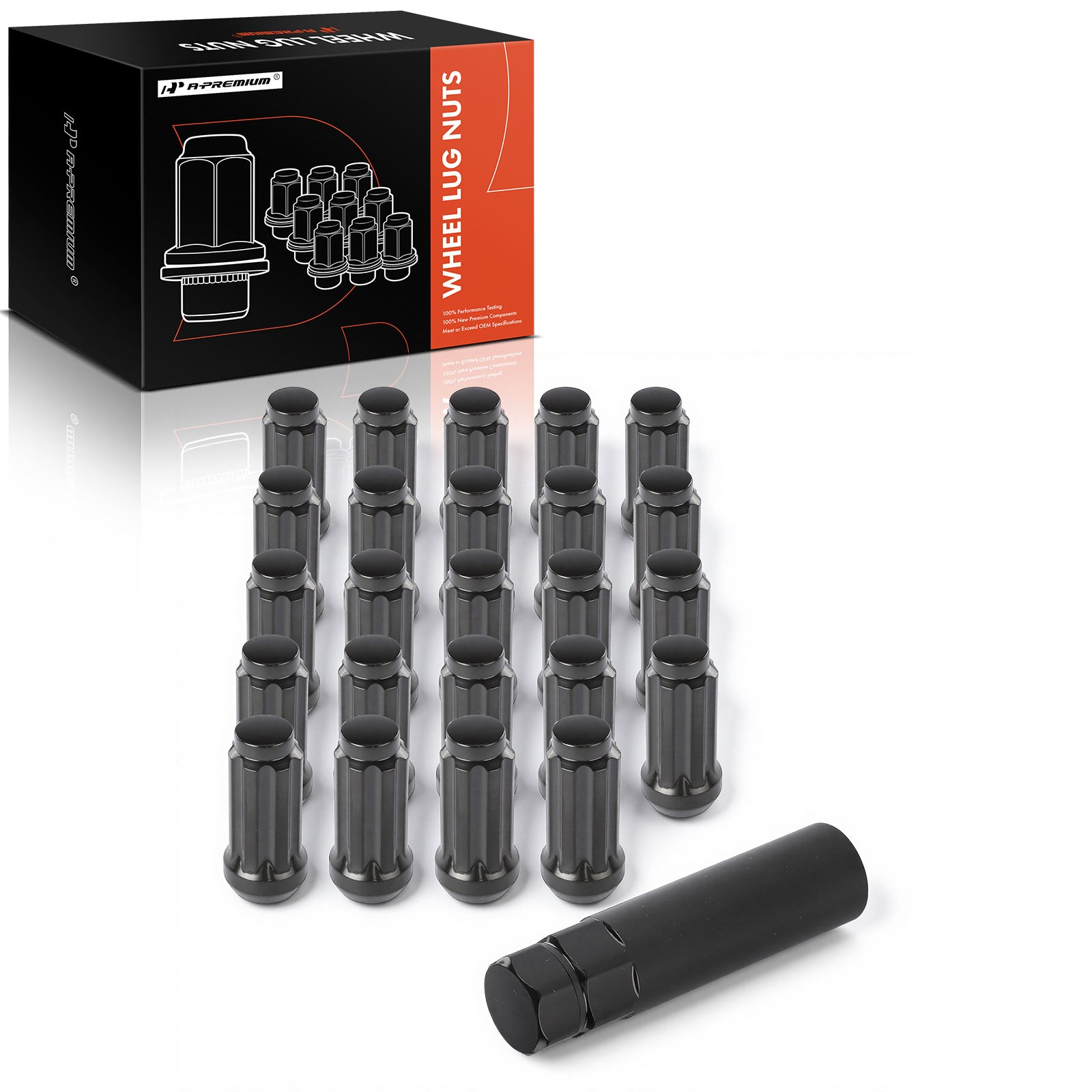 A-Premium 25Pcs M14-1.5 Front and Rear Wheel Lug Nut for GMC Sierra Chevy Tahoe A-Premium 25Pcs M14-1.5 Front and Rear Wheel Lug Nut for GMC Sierra Chevy Tahoe