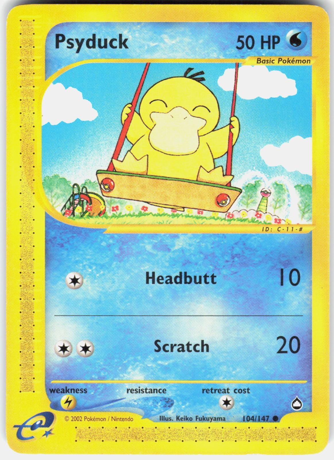 Pokemon Psyduck 104/147 Common Aquapolis Pokemon Lightly Played Pokemon Psyduck 104/147 Common Aquapolis Pokemon Lightly Played