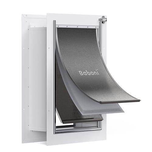 Baboni Large Wall Pet Door – 3-Flap, Steel Frame, Pets Up to 100 lb