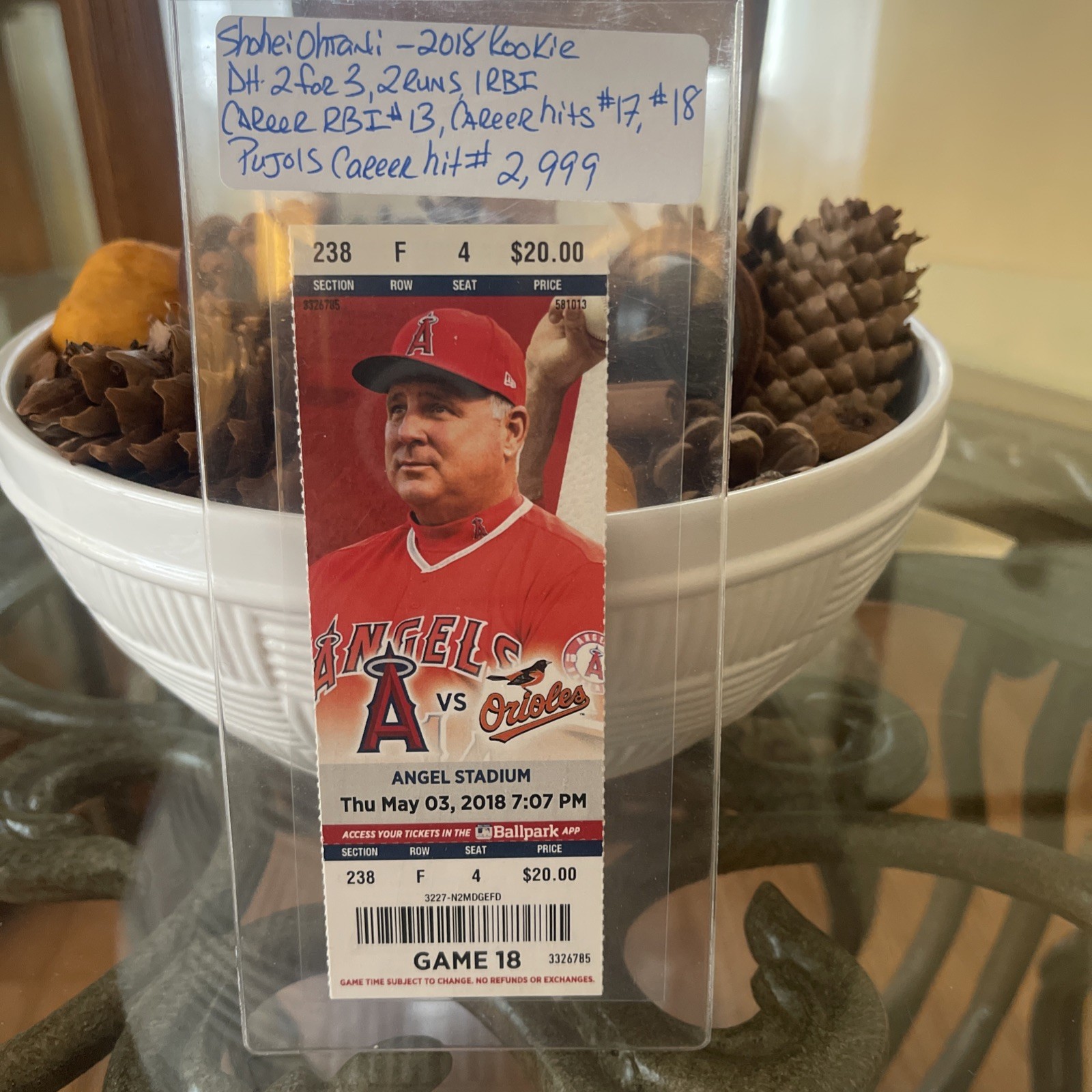 2018 Los Angeles Angels Vs Baltimore- Ohtani’s Rookie Yr- Pujols-#2,999 Hits 2018 Los Angeles Angels Vs Baltimore- Ohtani’s Rookie Yr- Pujols-#2,999 Hits