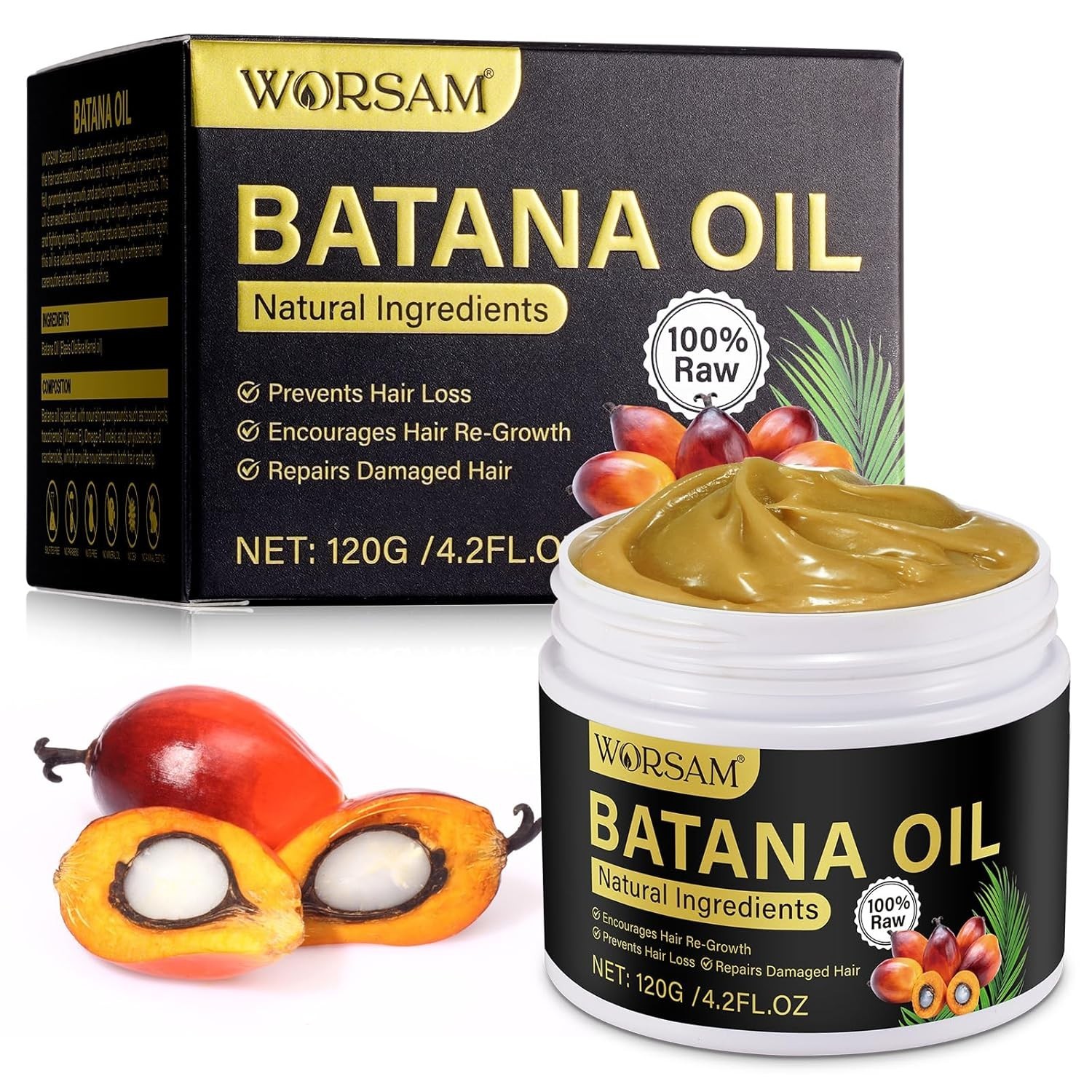 Raw Batana Oil for Hair Growth and Repair, 100% Pure Dr. Sebi Unrefined Batana O Raw Batana Oil for Hair Growth and Repair, 100% Pure Dr. Sebi Unrefined Batana O