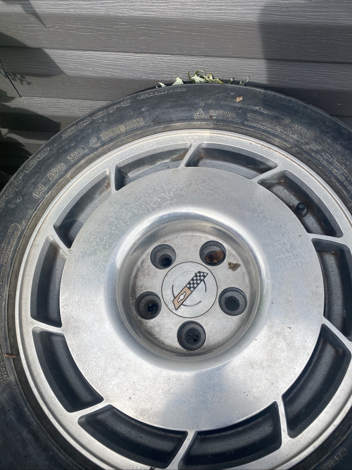 1986 Corvette Wheels And Tires Pretty Good Shape No Rash Need Polished