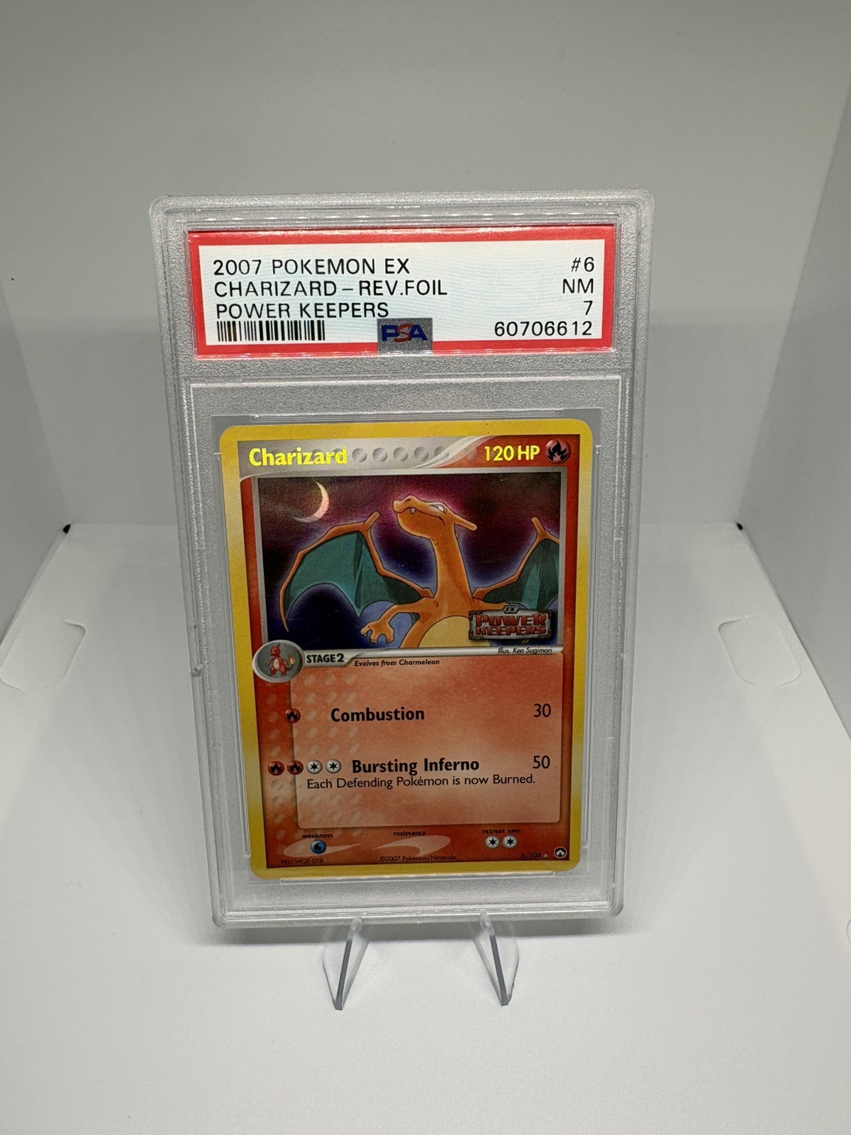 Pokemon Charizard EX Power Keepers Reverse Holo Rare 6/108 PSA 7