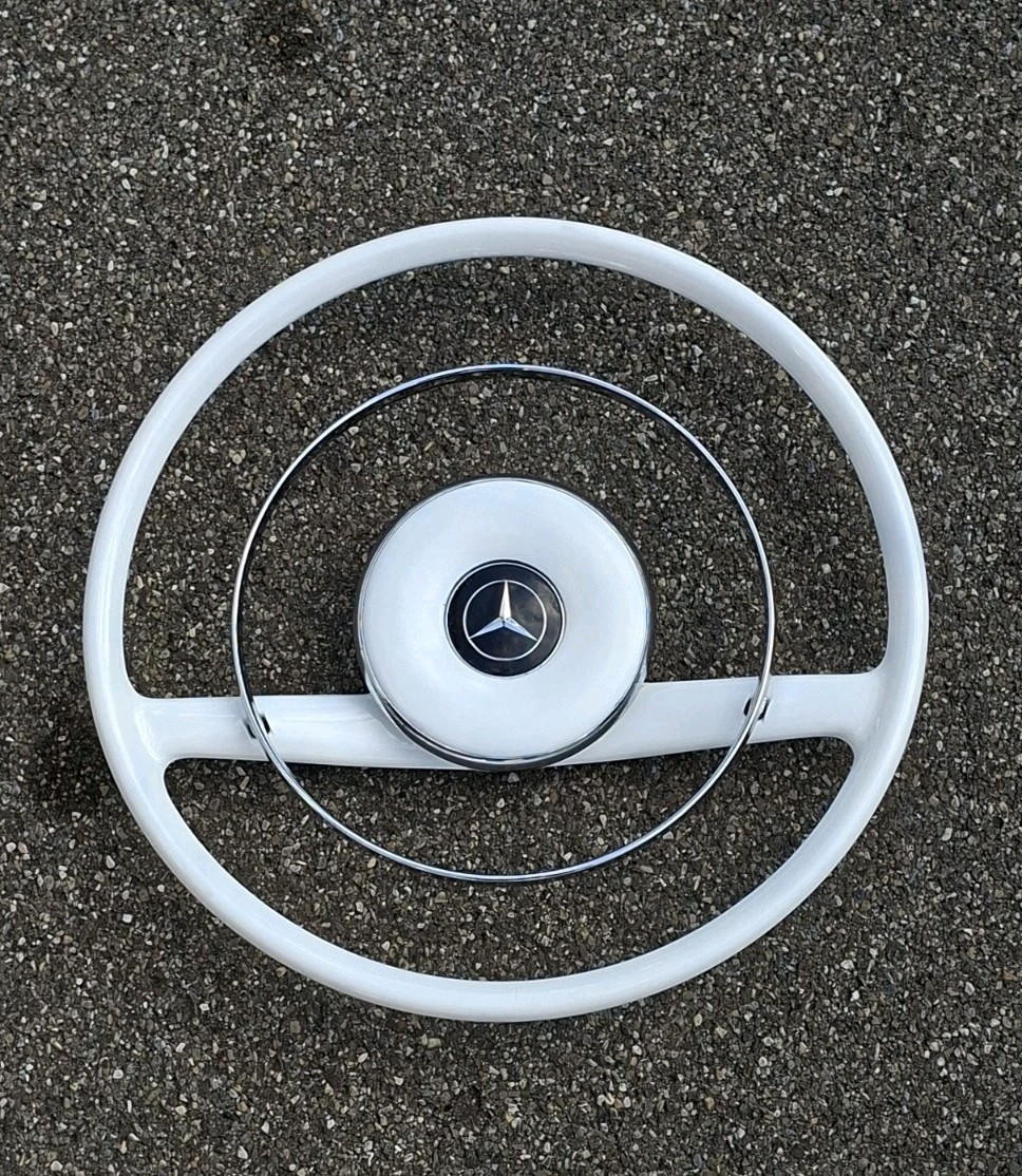 Mercedes Classic Car Steering Wheel W110 W111 W113 Pagoda Pontoon W105 W120 White