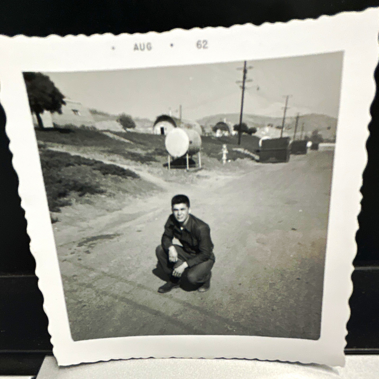 Vintage Military 1962 B&W Snapshot Photo of USN Serviceman, Camp Pendleton Vintage Military 1962 B&W Snapshot Photo of USN Serviceman, Camp Pendleton