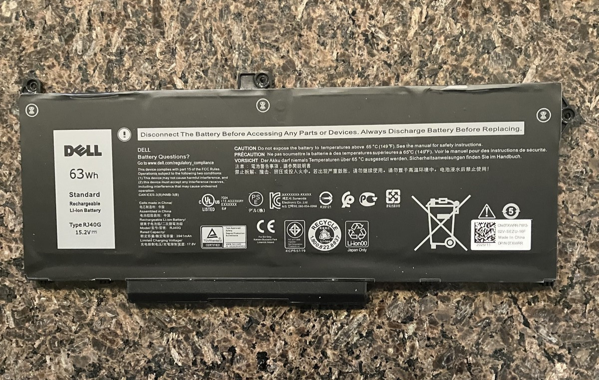 New Genuine OEM Dell Latitude 5420 5520 3560 4 Cell Laptop Battery RJ40G M033W