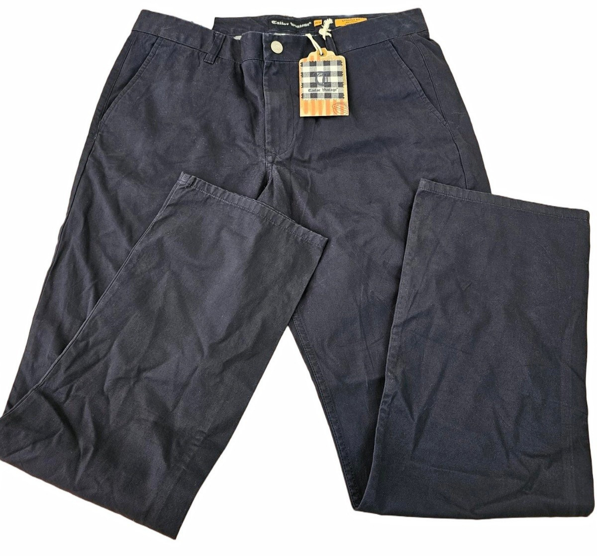 34x32 Tailor Vintage Men\'s Chino Style stretch comfort pants Blue