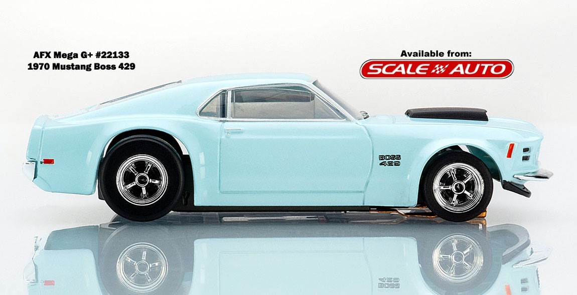 AFX Mega G+ \'70 Ford Mustang Boss 429 Pastel Blue HO Slot Car 22133 NEW RELEASE