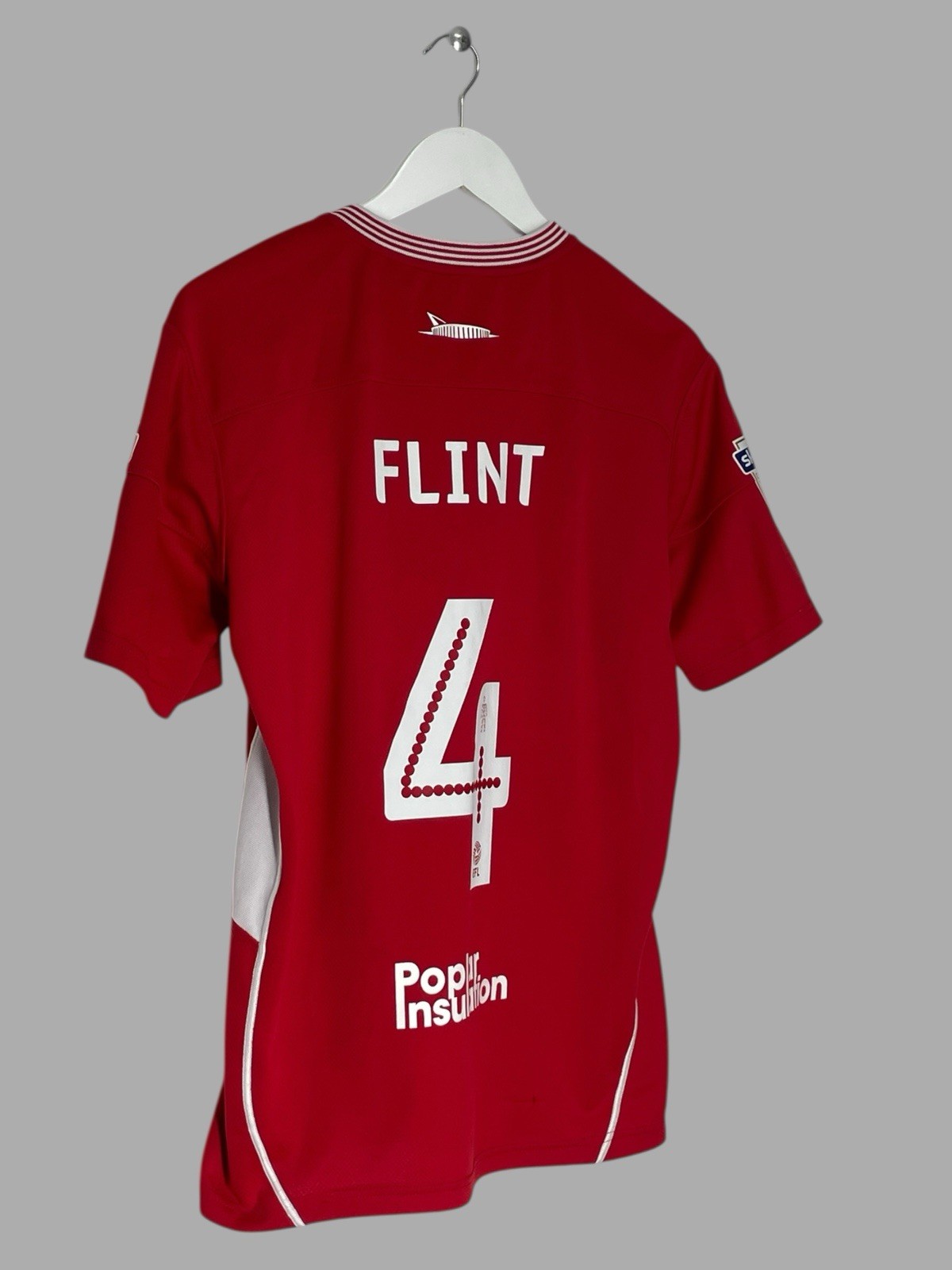 #4 Flint Bristol City Bristol Sport 2016/17 Home Football Shirt Soccer Shirt 