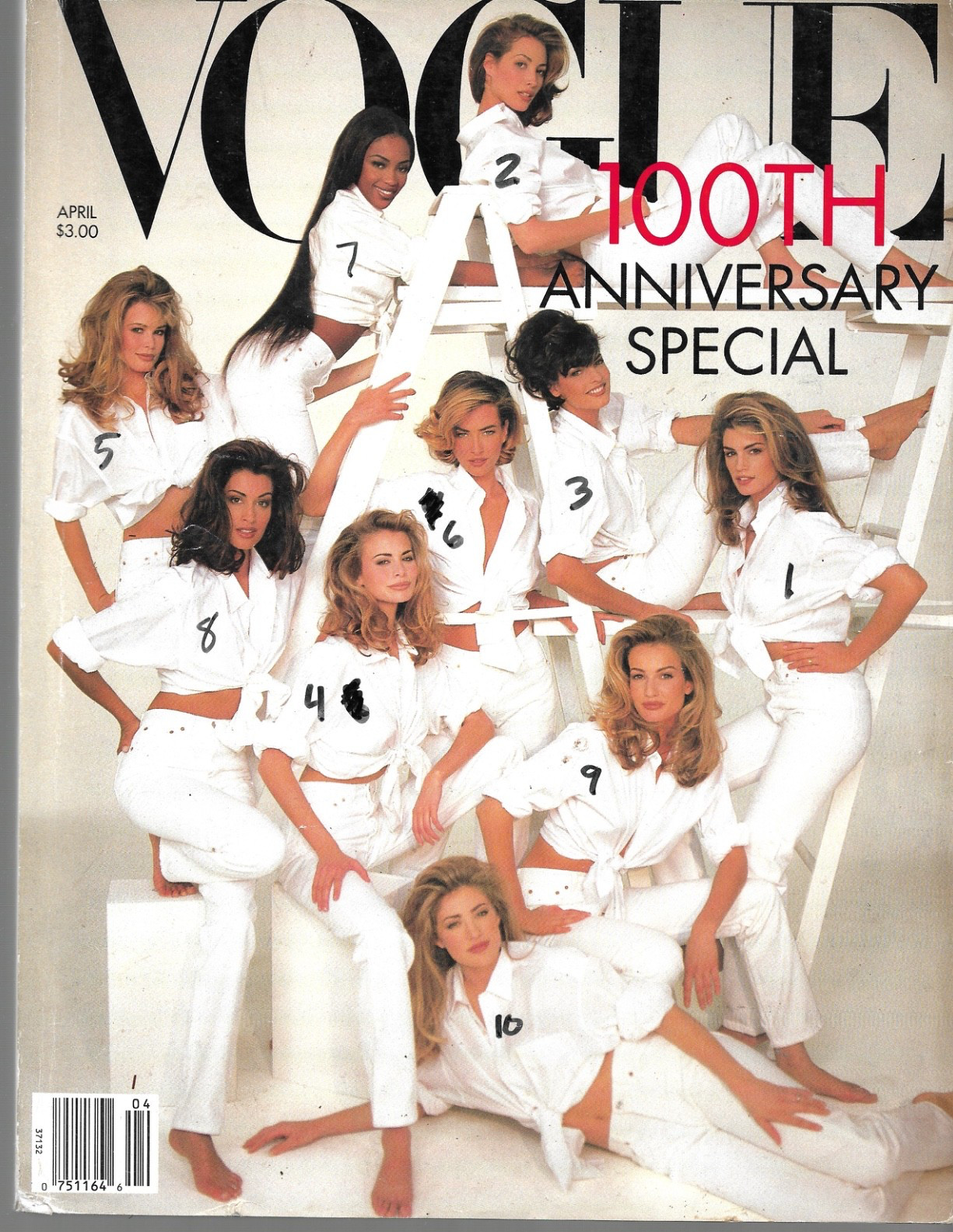 VOGUE Magazine April 1992 - 100th Anniversary Special - No Label VOGUE Magazine April 1992 - 100th Anniversary Special - No Label