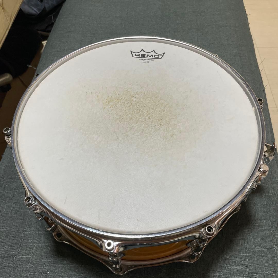 TAMA Granstar Custom 14x6.5 Amber Birch Wood Snare Drum Rare MTL26 Bolts