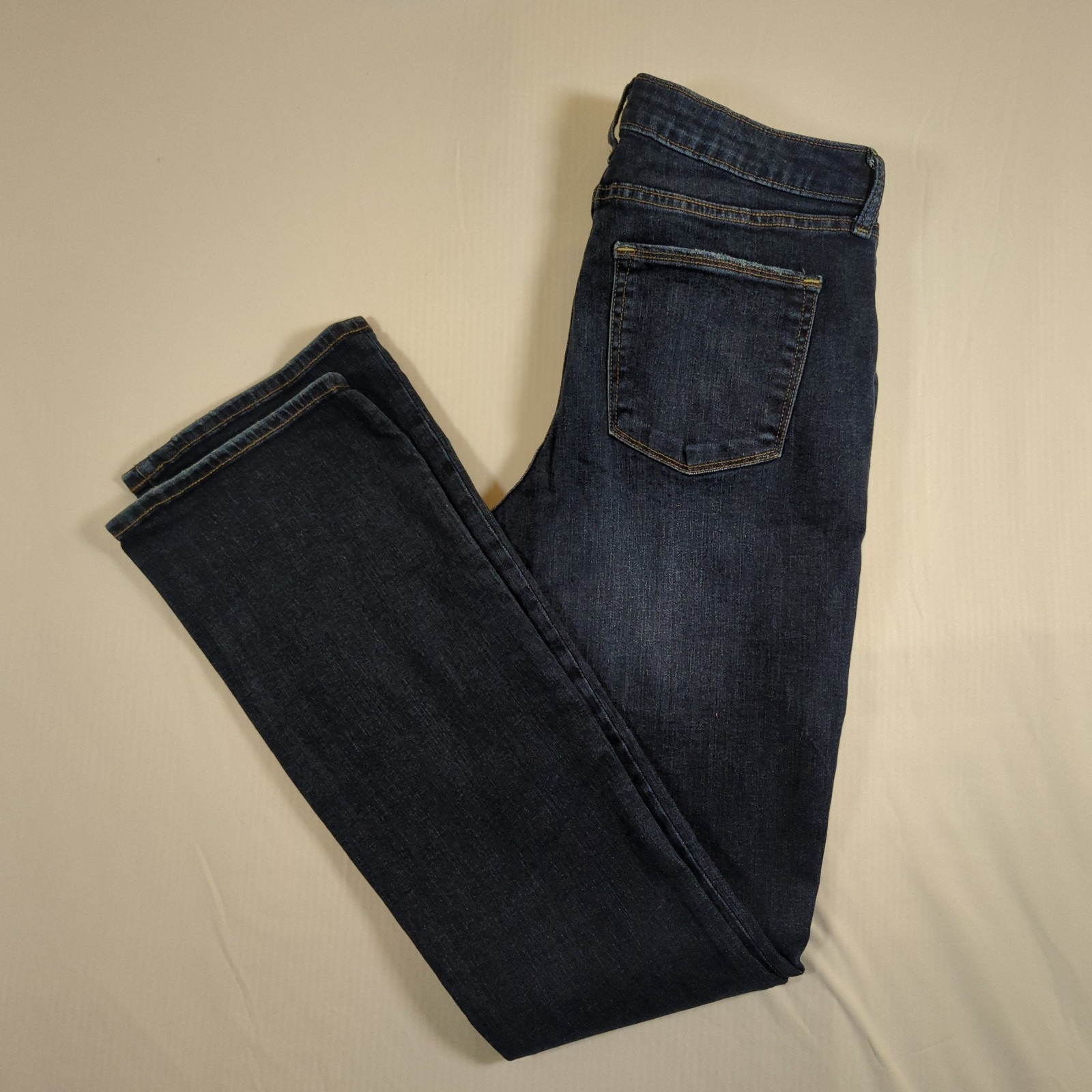 Arizona Jean Co Womens 11 Long Mid Rise Bootcut Jeans Distressed Dark Wash Stret Arizona Jean Co Womens 11 Long Mid Rise Bootcut Jeans Distressed Dark Wash Stret