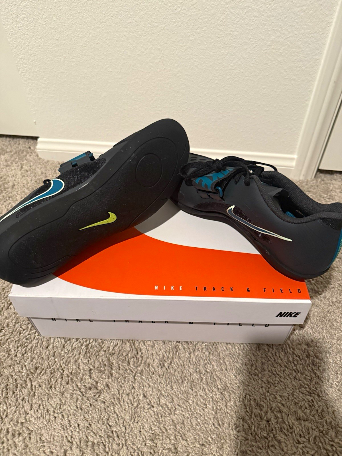 Nike Zoom Rival SD 2 Track & Field Shot Put Shoes Black Volt FZ9665-001