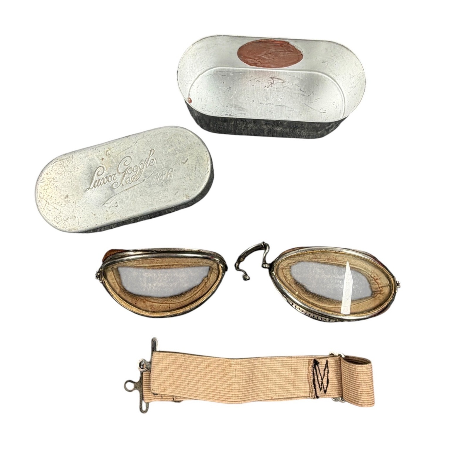 Luxor Goggles No. 6 E B Meyrowitz WWI Aviation Driving Goggles