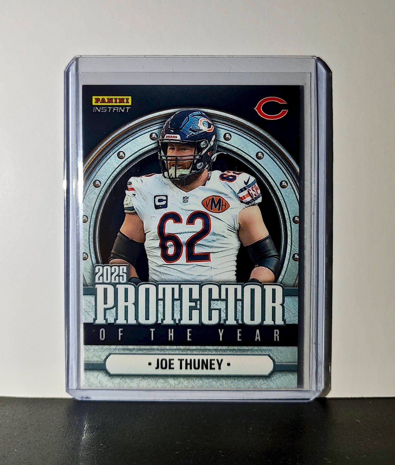 Joe Thuney 2025 Panini NFL Protector of the Year Football Card Bears 1 of 220