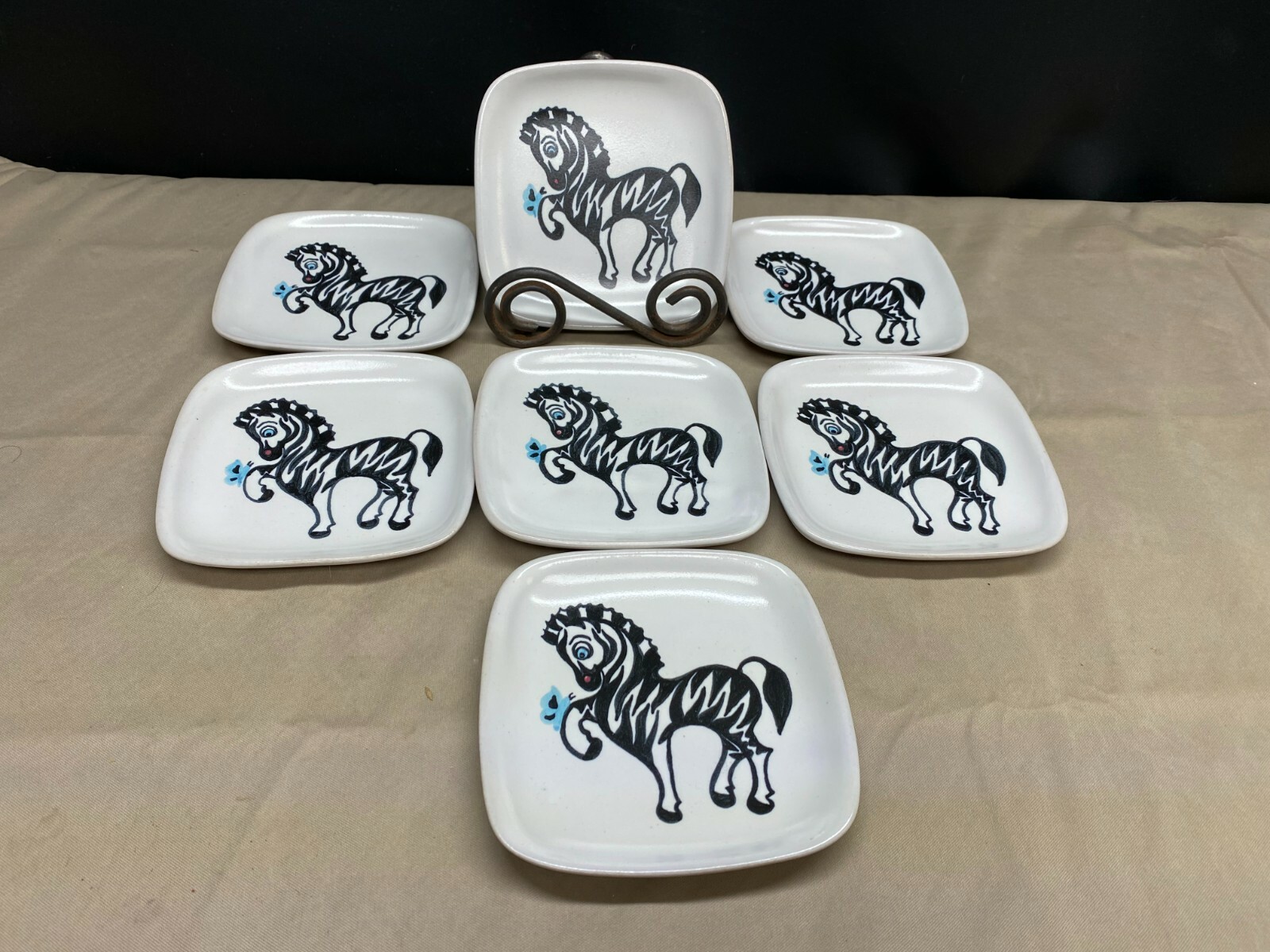 Set of 7 ~ Glidden Art Pottery \