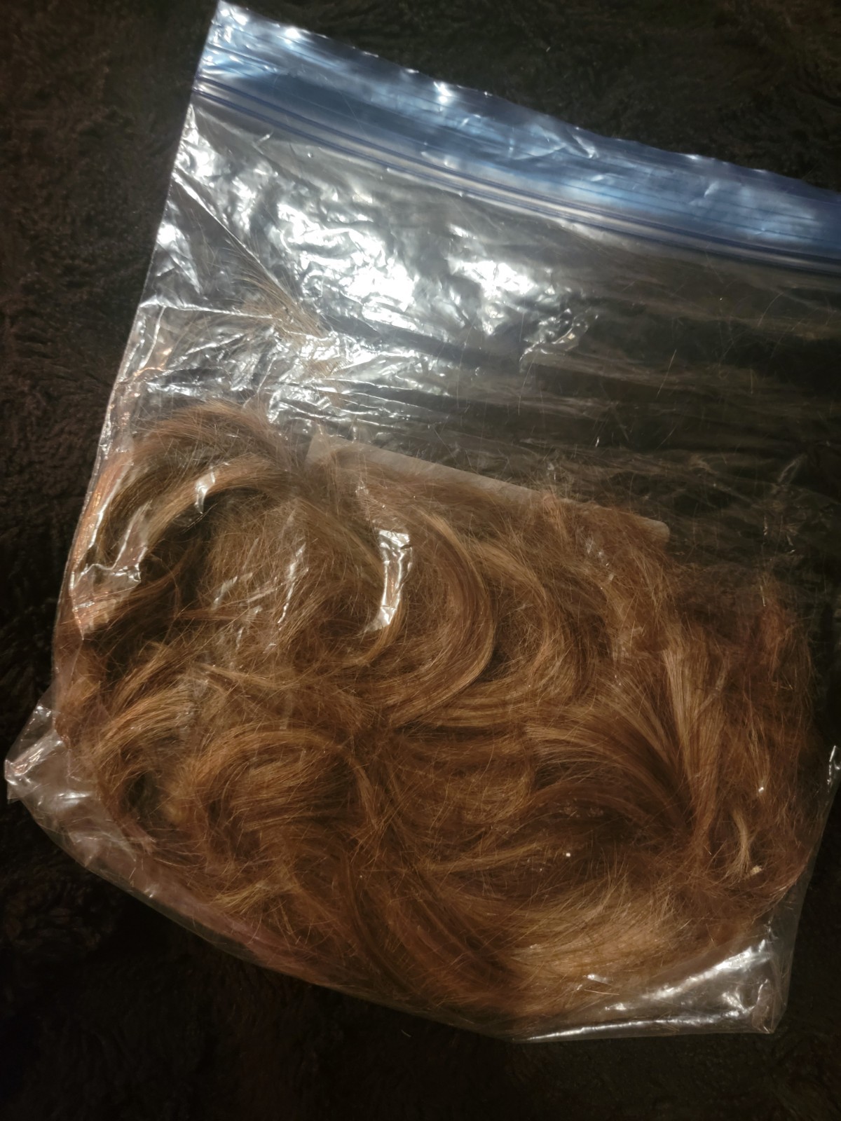 bag of my best friends hair Brunette, medium length, very soft, and beautiful bag of my best friends hair Brunette, medium length, very soft, and beautiful