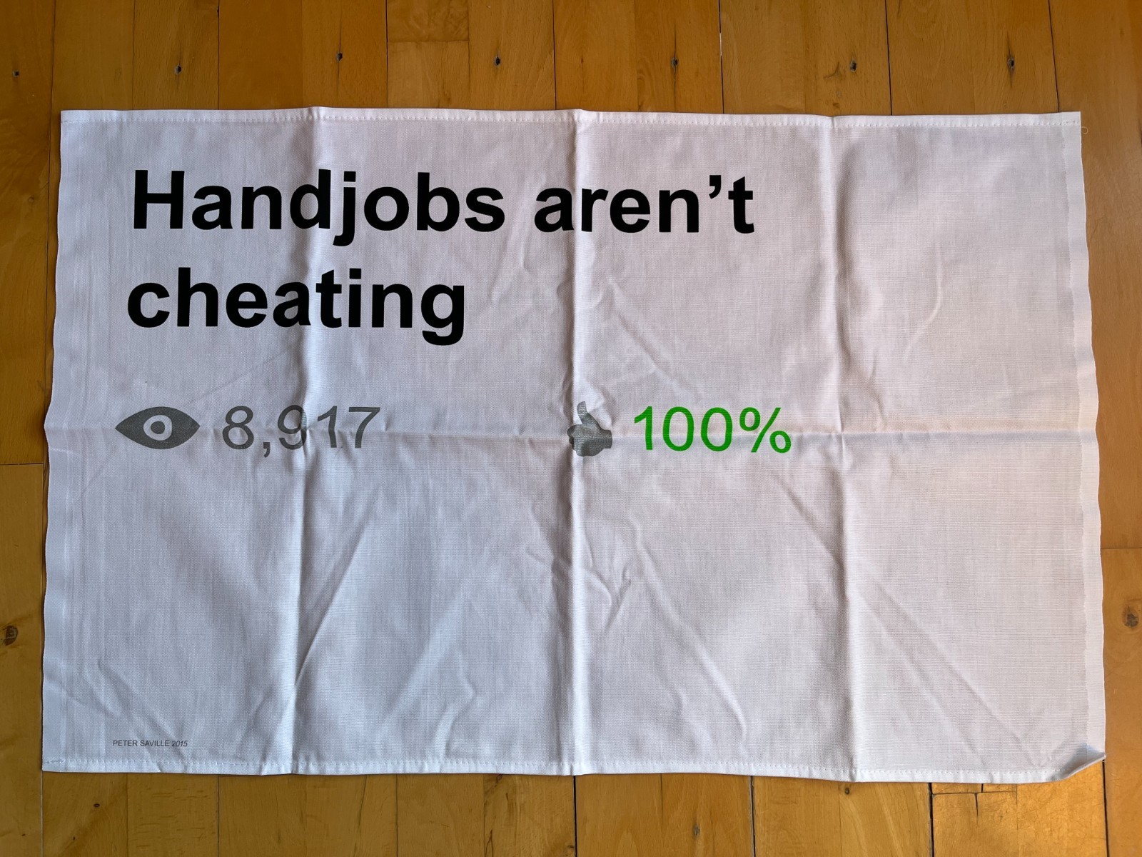 PETER SAVILLE / HANDJOB TEA TOWELS / HOUSE OF VOLTAIRE / 2015