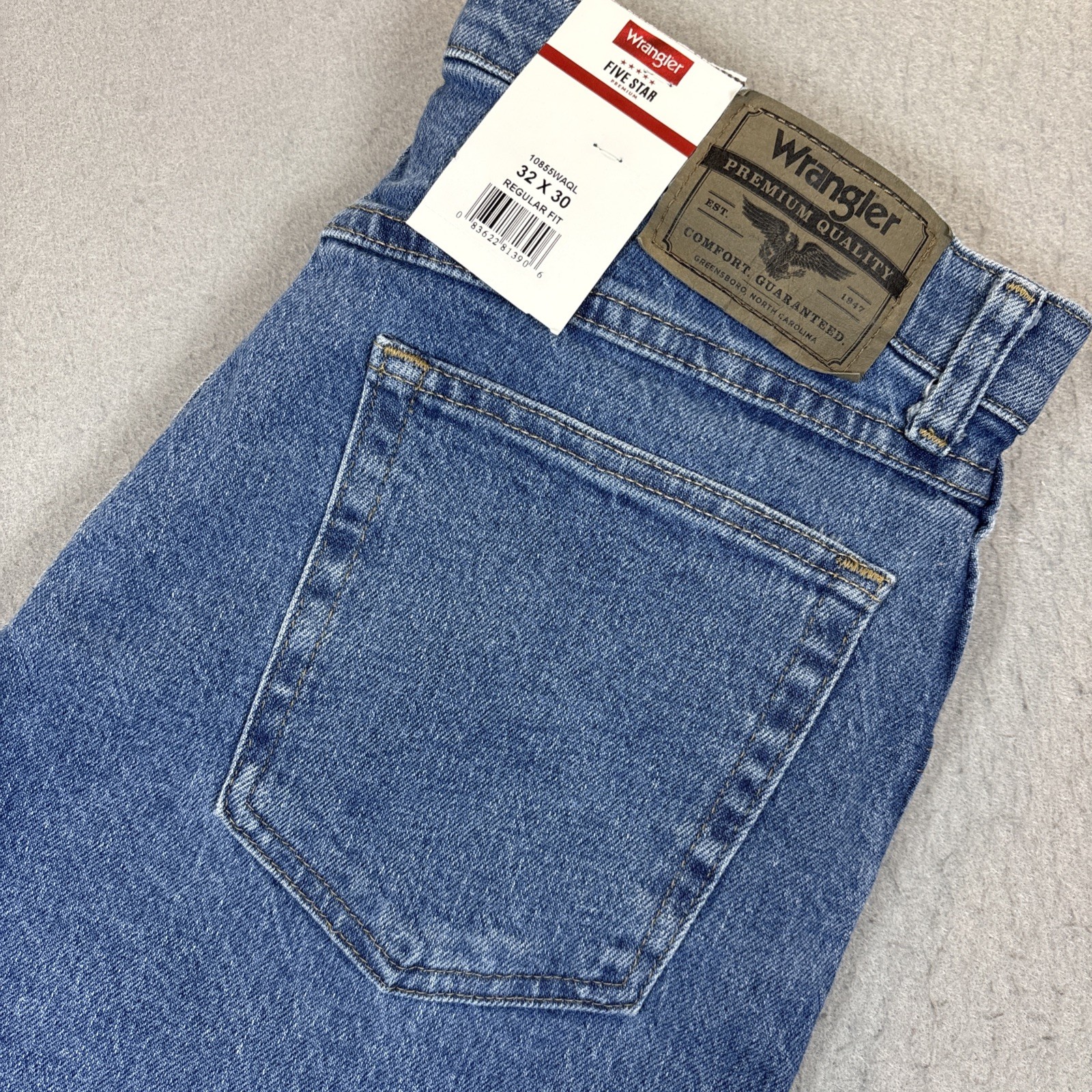 Men\'s Wrangler Regular Fit Comfort Flex Waistband Jean NWT   10855WAQL