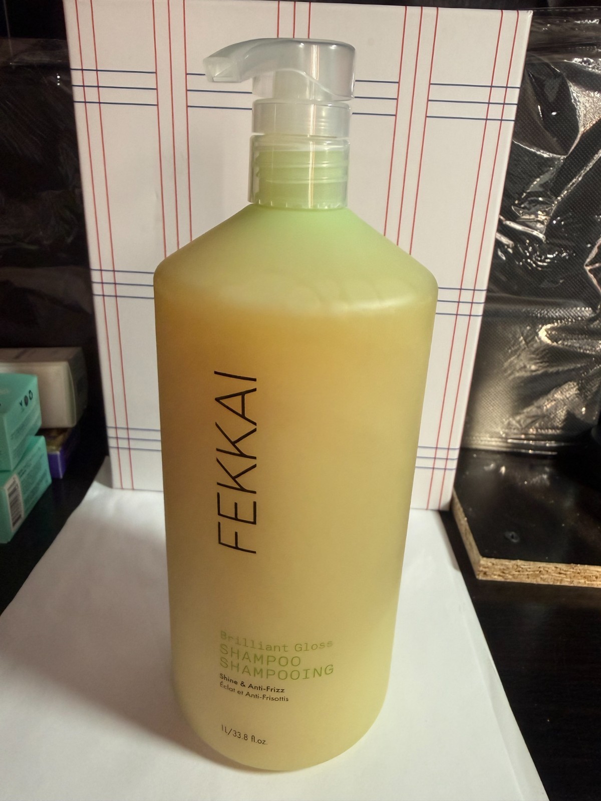 FEKKAI BRILLIANT GLOSS SHAMPOO, Shine & Anti Frizz, 33.8 fl oz / 1 Liter JUMBO FEKKAI BRILLIANT GLOSS SHAMPOO, Shine & Anti Frizz, 33.8 fl oz / 1 Liter JUMBO