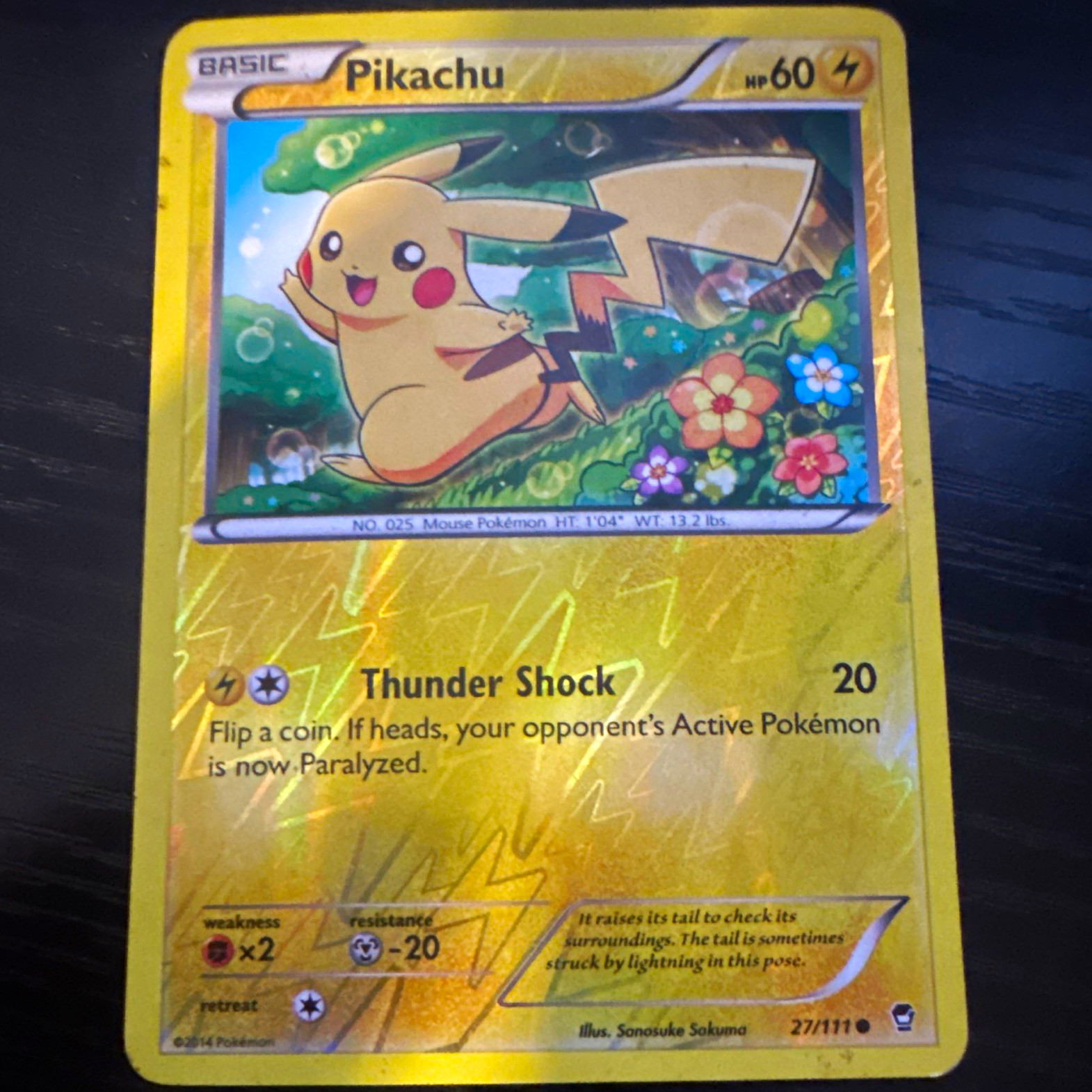 Pokemon TCG Pikachu 27/111 XY Furious Fists Reverse Holo English 2014 Pokemon TCG Pikachu 27/111 XY Furious Fists Reverse Holo English 2014