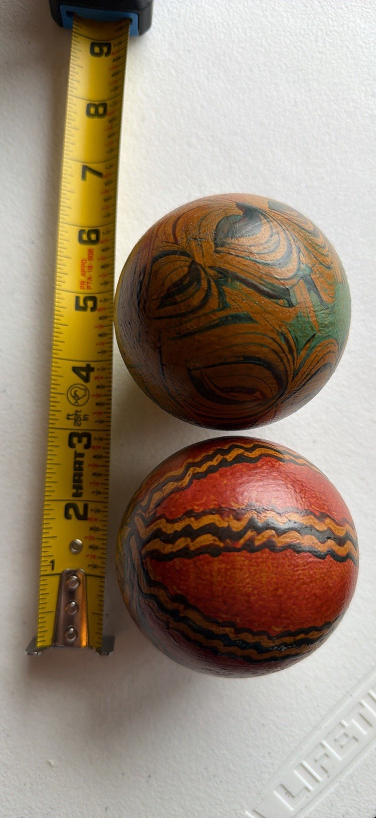 Rare Antique Pair Of Gutta-Percha Carpet Balls 3 Rare Antique Pair Of Gutta-Percha Carpet Balls 3
