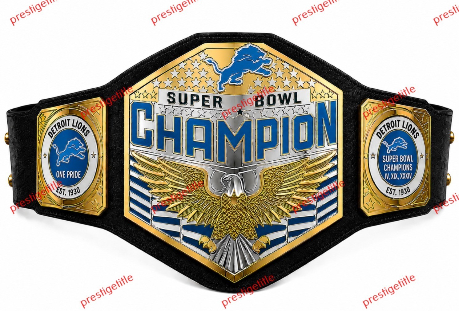Custom 2026 Detroit Lions championship belt Adult Size 2MM Brass