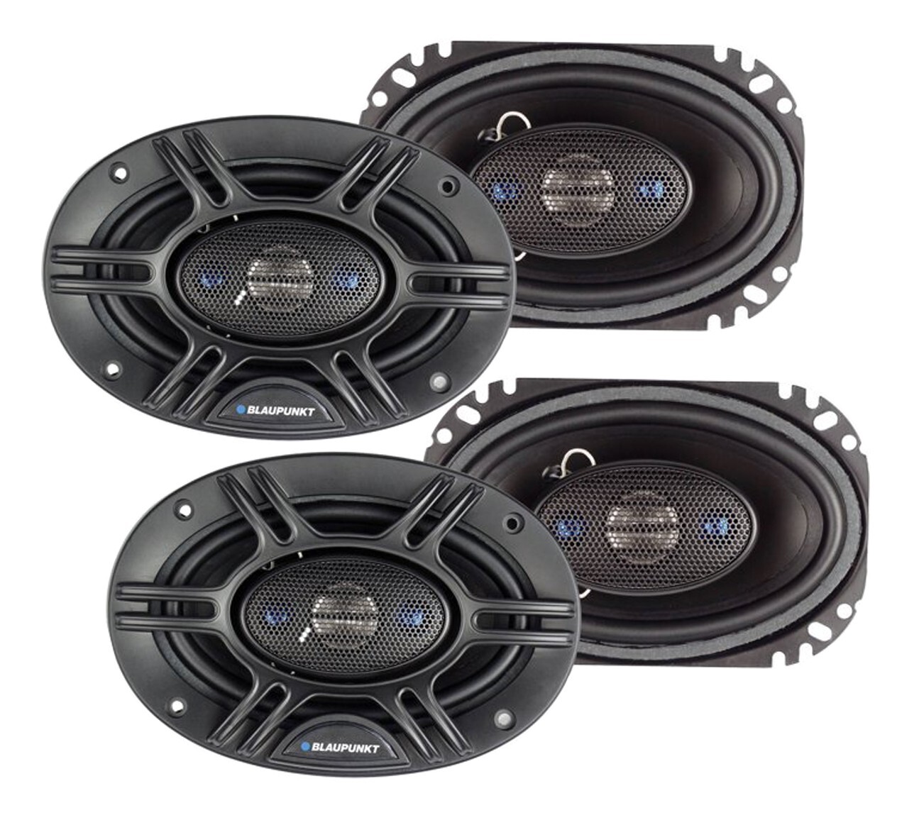 4x Blaupunkt GTX406 4x6-Inch 480W Peak Power 4-Way Coaxial Car Audio Speakers